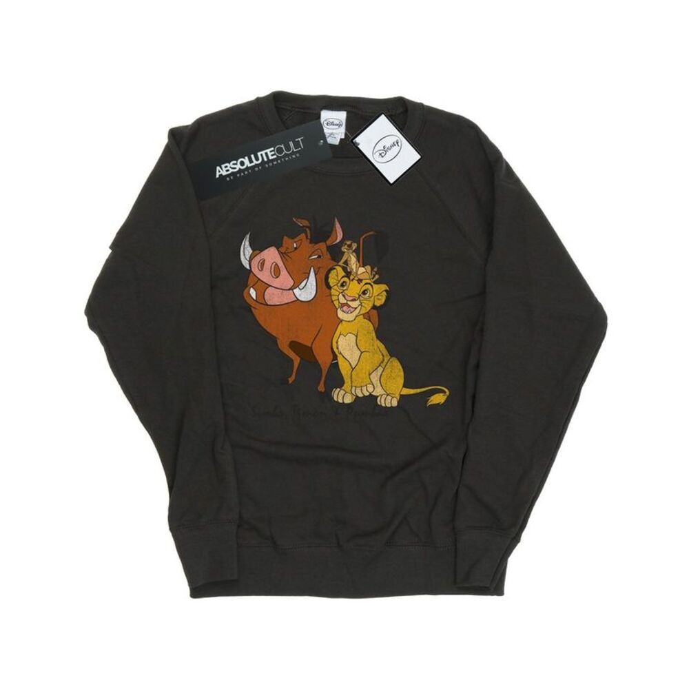The Lion King Womens/Ladies Classic Simba Timon & Pumba Heather Sweatshirt / Lig